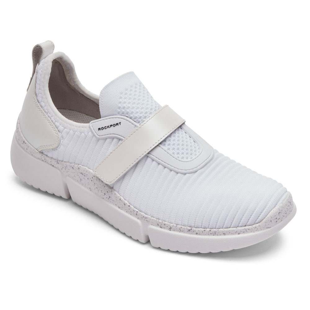 Rockport Womens Sneakers White - R-Evolution Instep Strap - UK 872-HWGEXJ